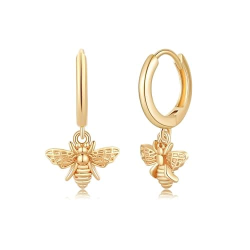 Bee Huggie Hoop Earrings