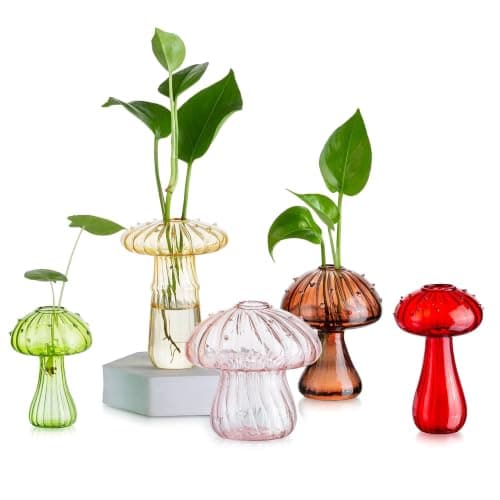 Glasseam Mushroom Glass Planters