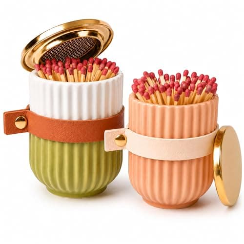 NÜKIÕ Ceramic Match Holder Set