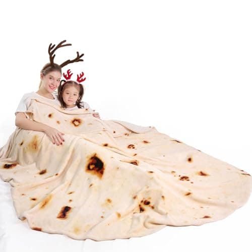 Tortilla-Print Novelty Blanket