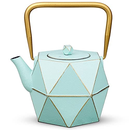 Diamond Faceted Cast Iron Teapot