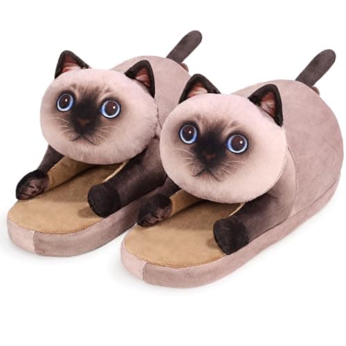 Fuzzy Cat Slippers