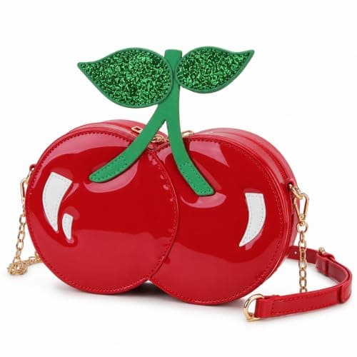 Cherry-Shaped Sequin Handbag