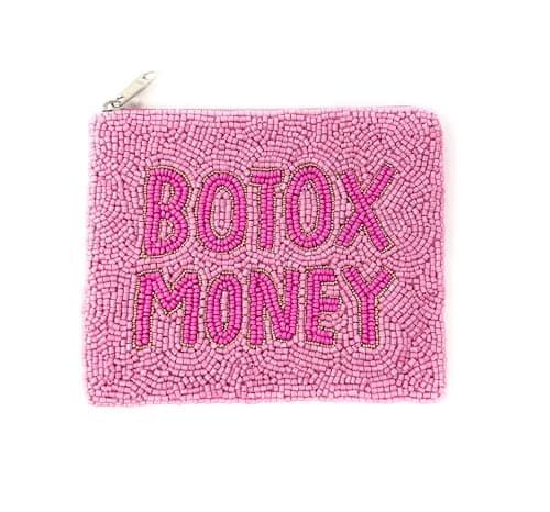 Botox Money Beaded Coin Purse