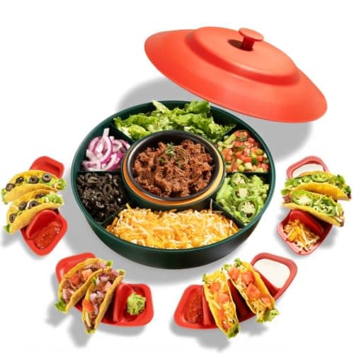 Taco Bar With Heated Pot for Fillings
