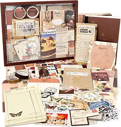 Vintage Junk Journal Kit With 346 Pieces