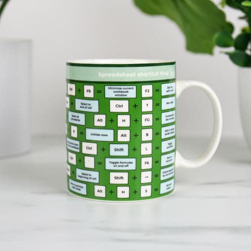Spreadsheet Shortcuts Mug