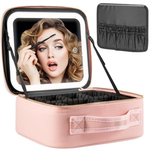 LED-Lighted Makeup Train Case